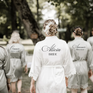 Robe de Cetim para Dama de Honor/Noiva