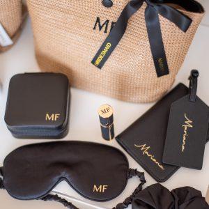 Conjunto para Dama de Honor Personalizado | Saco em Ráfia, Caixa de Joias e Mais