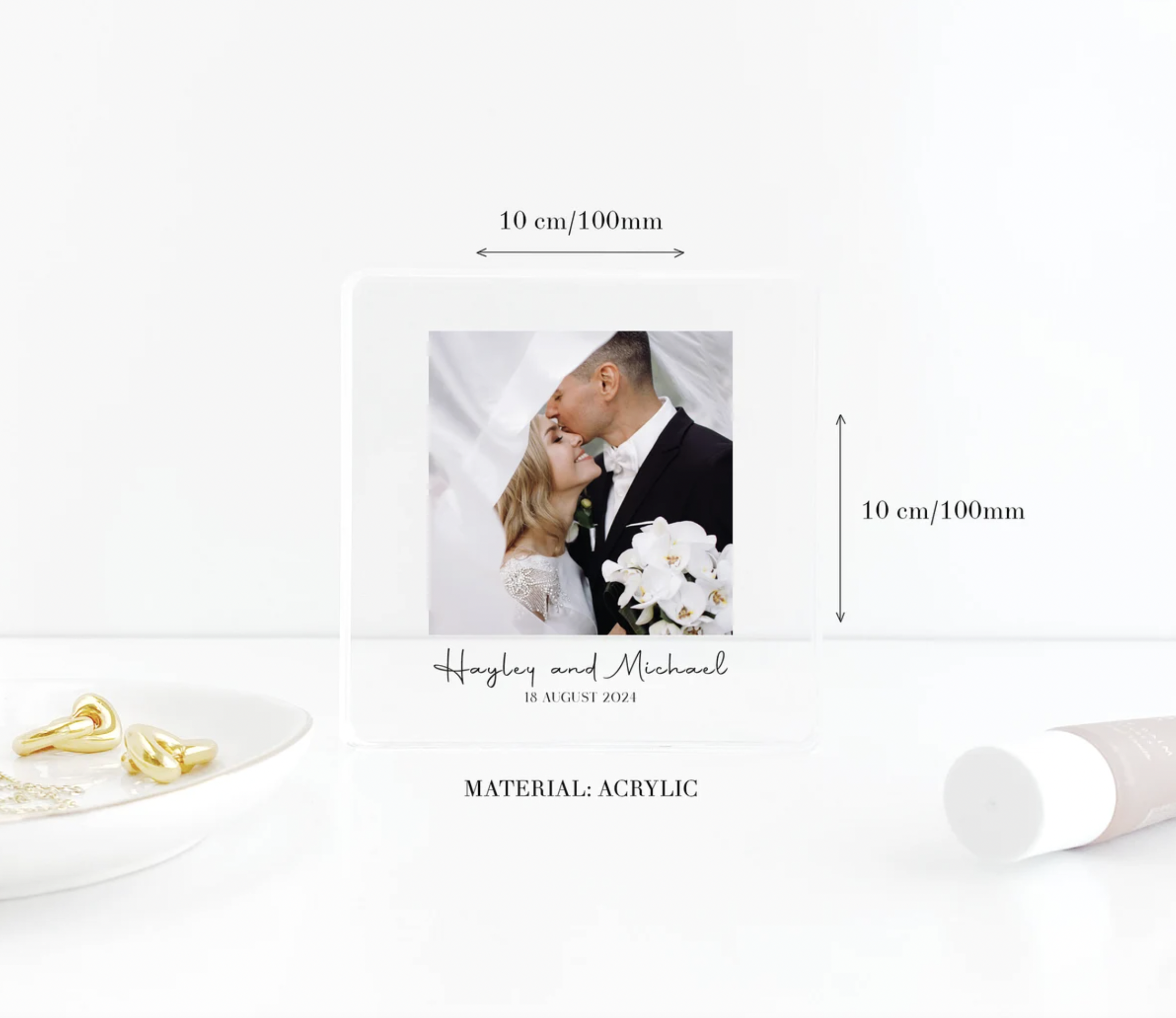 Bloco de Foto em Acrílico Personalizado | Recordação de Casamento - Image 4