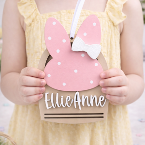 Coelho da Páscoa Personalizado com Nome | Suporte para Oferta de Dinheiro