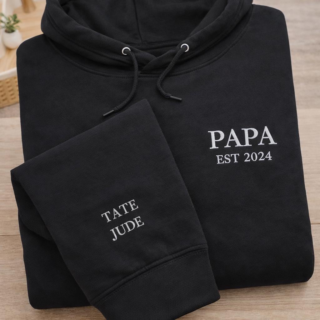 Sweatshirt Bordada Personalizada para Pai | Nomes na Manga - Image 6